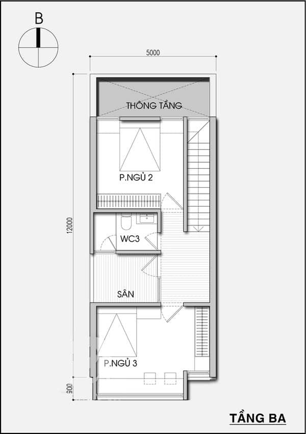 Thiết kế nhà ống một mặt tiền hiện đại và đủ sáng - Ảnh 3.